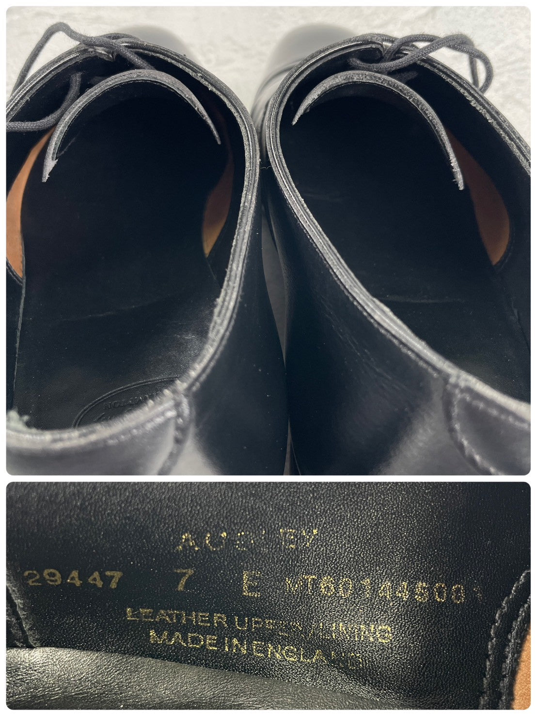 【良品】CROCKETT&JONES クロケット&ジョーンズ AUDLEY オードリー ストレート 内羽根 ハンドグレードライン 黒 ブラック UK7 / 25.5cm【W3484】