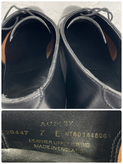 【良品】CROCKETT&JONES クロケット&ジョーンズ AUDLEY オードリー ストレート 内羽根 ハンドグレードライン 黒 ブラック UK7 / 25.5cm【W3484】