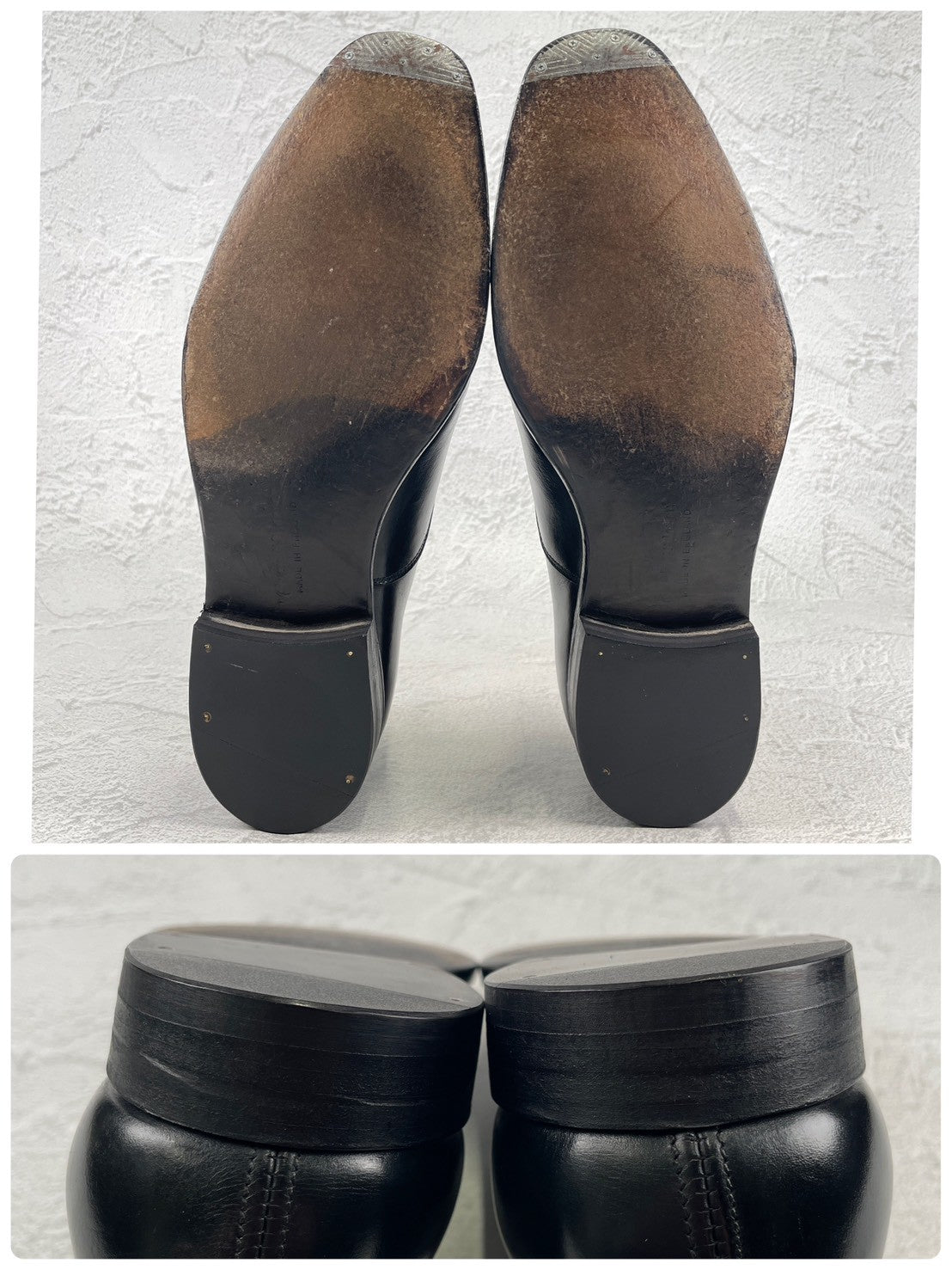 【良品】CROCKETT&JONES クロケット&ジョーンズ AUDLEY オードリー ストレート 内羽根 ハンドグレードライン 黒 ブラック UK7 / 25.5cm【W3484】