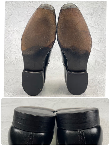 【良品】CROCKETT&JONES クロケット&ジョーンズ AUDLEY オードリー ストレート 内羽根 ハンドグレードライン 黒 ブラック UK7 / 25.5cm【W3484】