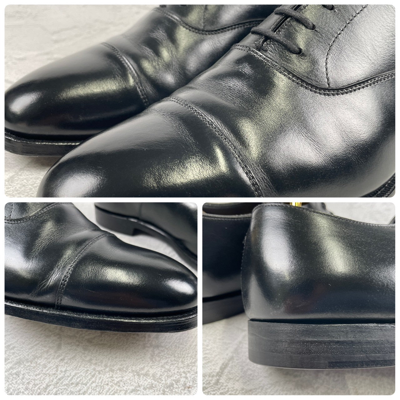 【良品】CROCKETT&JONES クロケット&ジョーンズ AUDLEY オードリー ストレート 内羽根 ハンドグレードライン 黒 ブラック UK7 / 25.5cm【W3484】