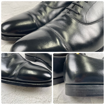 【良品】CROCKETT&JONES クロケット&ジョーンズ AUDLEY オードリー ストレート 内羽根 ハンドグレードライン 黒 ブラック UK7 / 25.5cm【W3484】