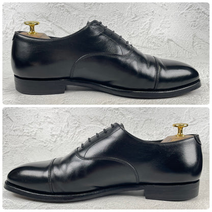 【良品】CROCKETT&JONES クロケット&ジョーンズ AUDLEY オードリー ストレート 内羽根 ハンドグレードライン 黒 ブラック UK7 / 25.5cm【W3484】