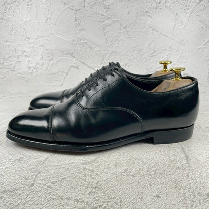 【良品】CROCKETT&JONES クロケット&ジョーンズ AUDLEY オードリー ストレート 内羽根 ハンドグレードライン 黒 ブラック UK7 / 25.5cm【W3484】