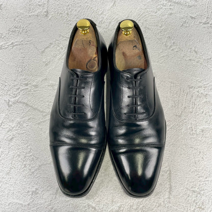 【良品】CROCKETT&JONES クロケット&ジョーンズ AUDLEY オードリー ストレート 内羽根 ハンドグレードライン 黒 ブラック UK7 / 25.5cm【W3484】