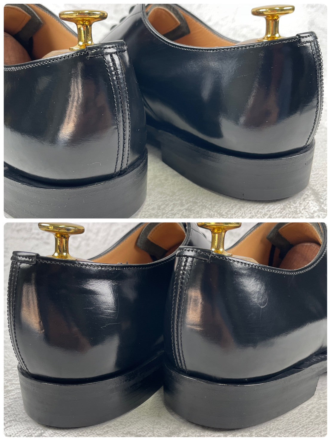 【美品】Church's チャーチ CONSUL コンサル ストレート 内羽根 ポリッシュドバインダーカーフ 黒 ブラック UK6 / 24.5cm【W3487】