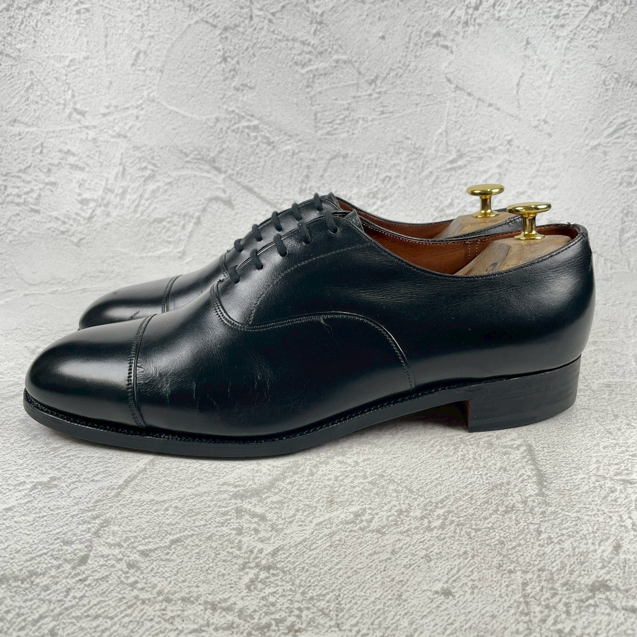 【リフト交換済み】Church's チャーチ CONSUL コンサル 73ラスト ストレート 内羽根 黒 ブラック UK9.0F / 27.5cm【W3483】