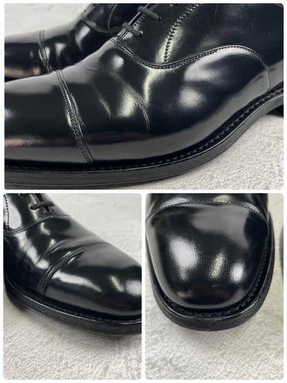 【美品】Church's チャーチ CONSUL コンサル ストレート 内羽根 ポリッシュドバインダーカーフ 黒 ブラック UK6 / 24.5cm【W3487】