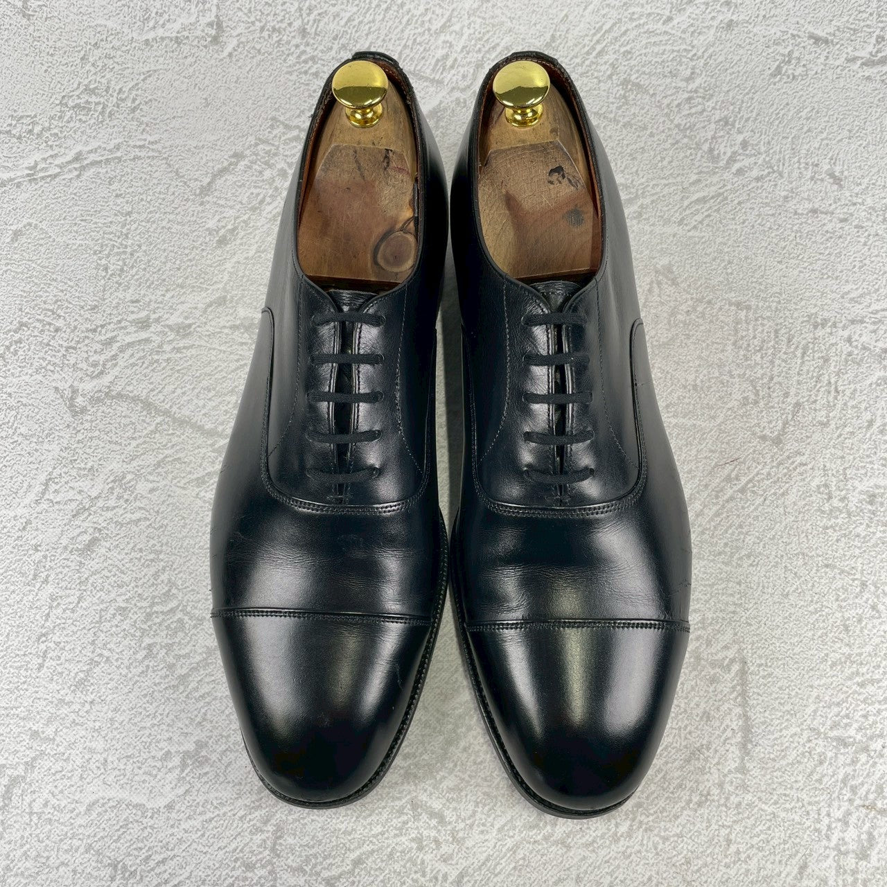 【リフト交換済み】Church's チャーチ CONSUL コンサル 73ラスト ストレート 内羽根 黒 ブラック UK9.0F / 27.5cm【W3483】