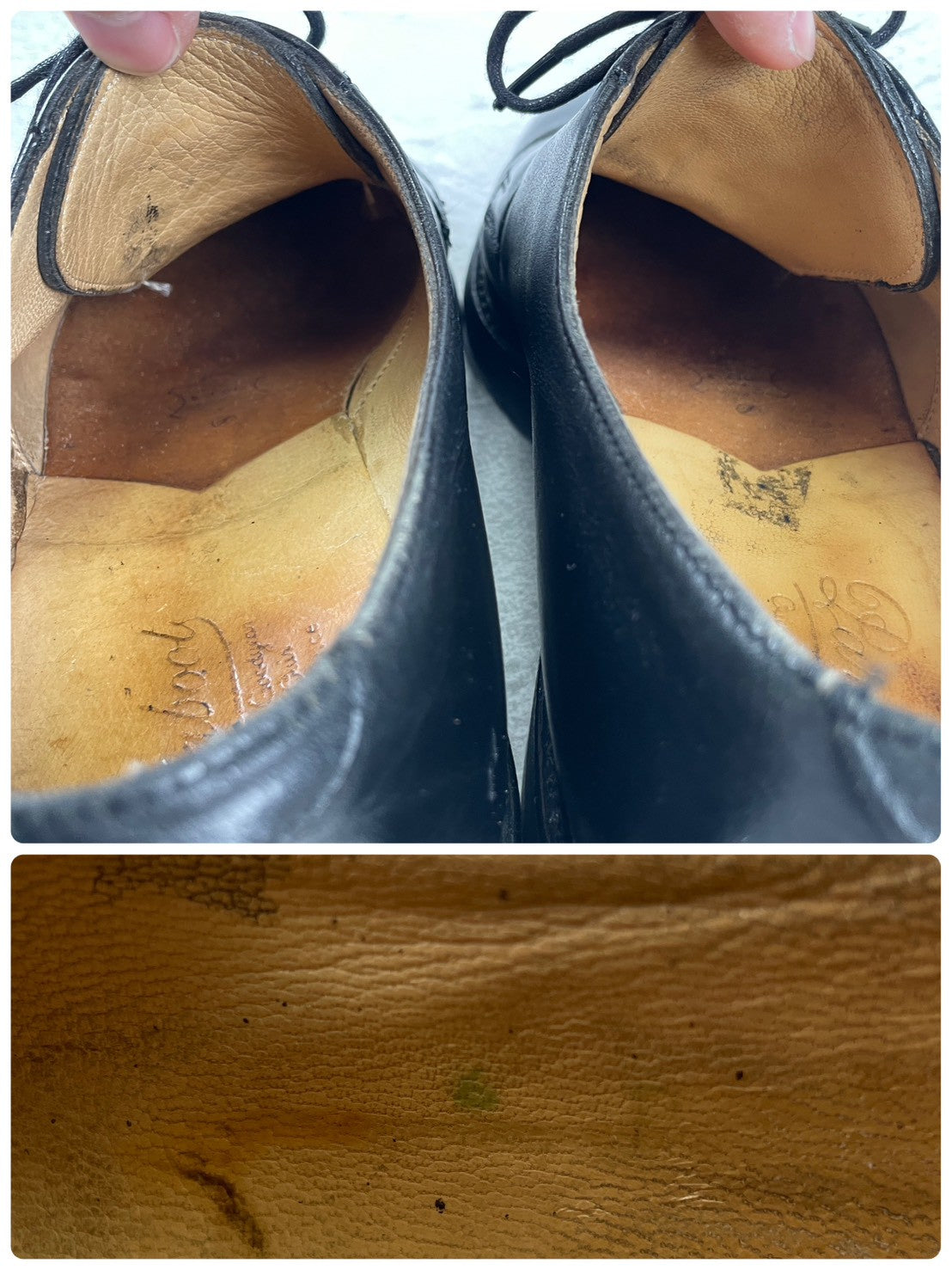 Paraboot パラブーツ Derby ダービー plain toe プレーン 外羽根 黒 ブラック UK6 / 24.5cm相当【W3482】