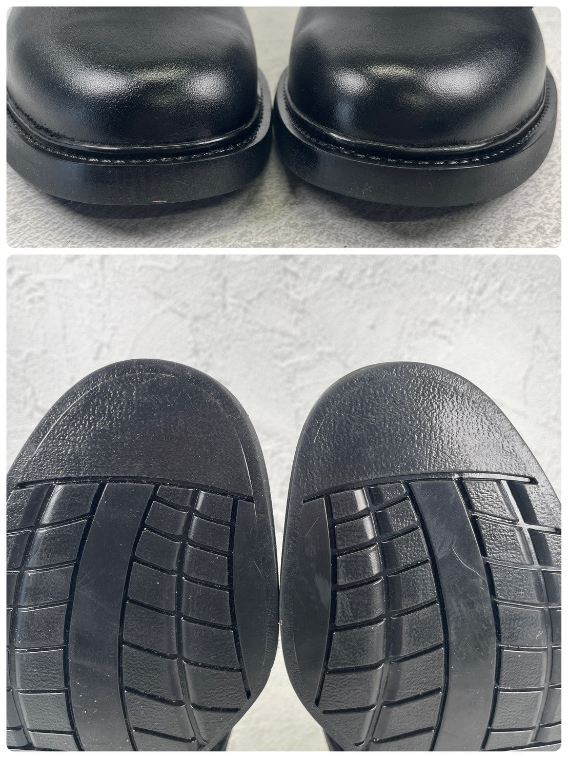 【デッドストック 極美品】CZECH MILITARY チェコ軍 POSTMAN TYPE LEATHER SHOES ポストマンタイプ プレーン 外羽根 黒 ブラック 表記25.0cm / 着用感 UK5.5~6 / 24~24.5cm相当【W3493】