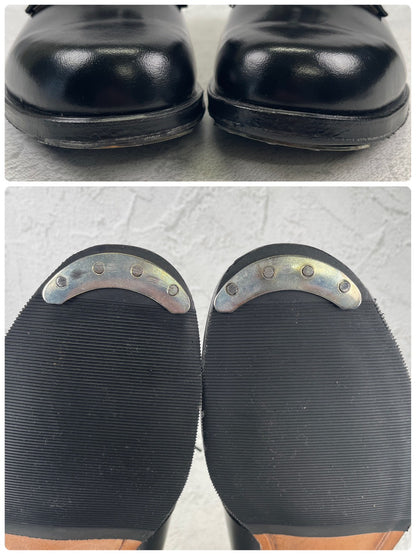 【デッドストック 極美品】CZECH MILITARY &nbsp;Prabos チェコ軍 (プラボス社) OFFICER DRESS SHOES オフィサードレスシューズ プレーン 外羽根 黒 ブラック 29.0cm【W3492】
