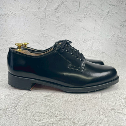 【デッドストック 極美品】CZECH MILITARY &nbsp;Prabos チェコ軍 (プラボス社) OFFICER DRESS SHOES オフィサードレスシューズ プレーン 外羽根 黒 ブラック 29.0cm【W3492】