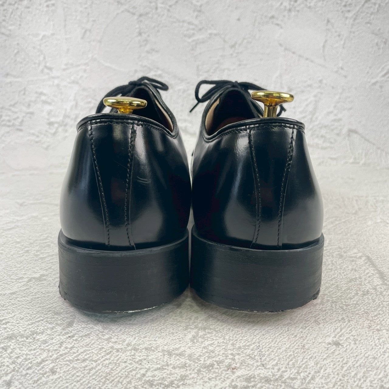 【デッドストック 極美品】CZECH MILITARY &nbsp;Prabos チェコ軍 (プラボス社) OFFICER DRESS SHOES オフィサードレスシューズ プレーン 外羽根 黒 ブラック 29.0cm【W3492】