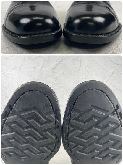 BRITISH MILITARY イギリス軍 OFFICER DRESS SHOES オフィサー ドレスシューズ ストレート 内羽根 ガラスレザー 黒 ブラック UK9 / 27.5cm相当【W3491】