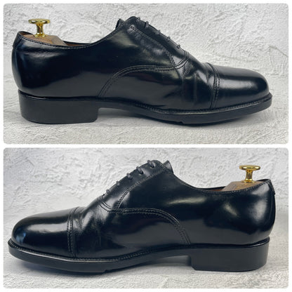 BRITISH MILITARY イギリス軍 OFFICER DRESS SHOES オフィサー ドレスシューズ ストレート 内羽根 ガラスレザー 黒 ブラック UK9 / 27.5cm相当【W3491】