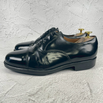 BRITISH MILITARY イギリス軍 OFFICER DRESS SHOES オフィサー ドレスシューズ ストレート 内羽根 ガラスレザー 黒 ブラック UK9 / 27.5cm相当【W3491】