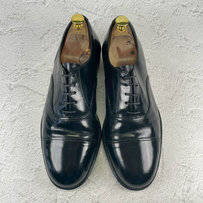 BRITISH MILITARY イギリス軍 OFFICER DRESS SHOES オフィサー ドレスシューズ ストレート 内羽根 ガラスレザー 黒 ブラック UK9 / 27.5cm相当【W3491】