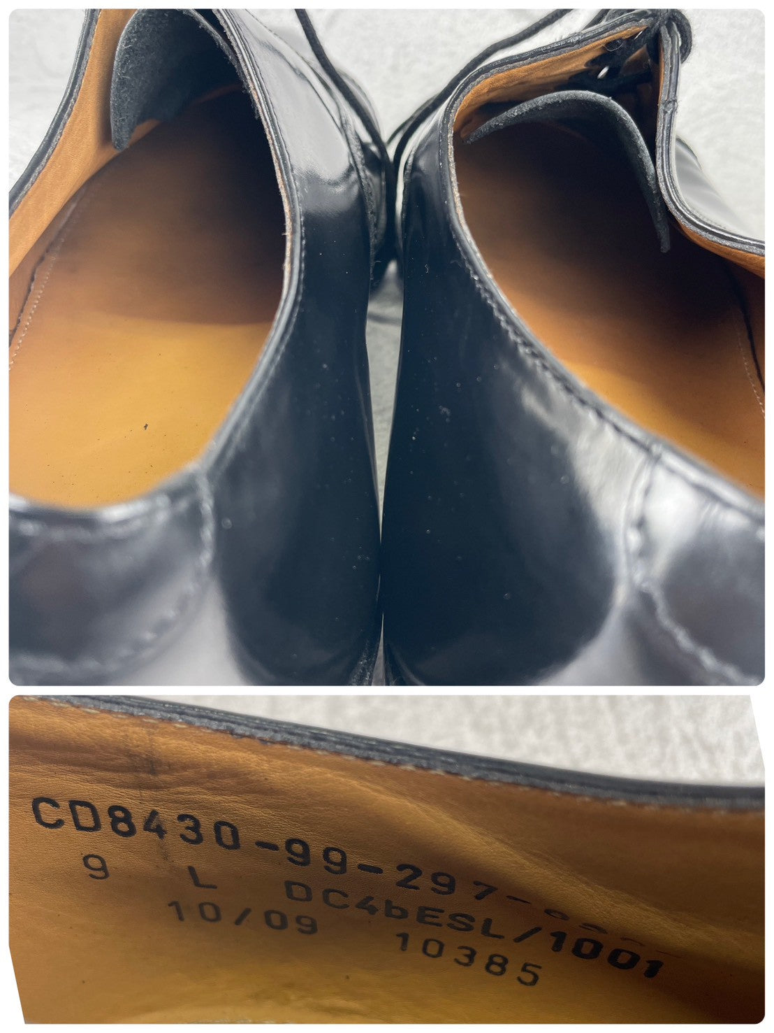 BRITISH MILITARY イギリス軍 OFFICER DRESS SHOES オフィサー ドレスシューズ ストレート 内羽根 ガラスレザー 黒 ブラック UK9 / 27.5cm相当【W3491-UK9】