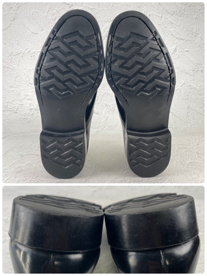 BRITISH MILITARY イギリス軍 OFFICER DRESS SHOES オフィサー ドレスシューズ ストレート 内羽根 ガラスレザー 黒 ブラック UK9 / 27.5cm相当【W3491-UK9】