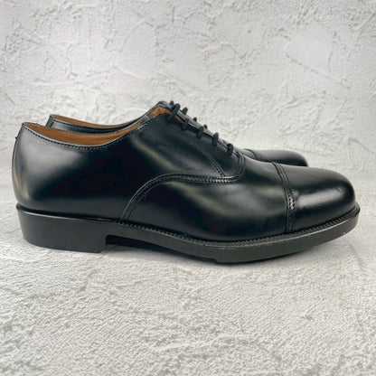 【デッドストック 未使用】BRITISH MILITARY イギリス軍 OFFICER DRESS SHOES オフィサー ドレスシューズ ストレート 内羽根 ガラスレザー 黒 ブラック UK6 / 24.5cm相当【W3491-UK6】