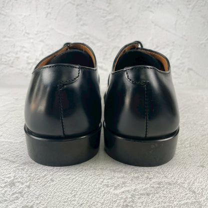 【デッドストック 未使用】BRITISH MILITARY イギリス軍 OFFICER DRESS SHOES オフィサー ドレスシューズ ストレート 内羽根 ガラスレザー 黒 ブラック UK6 / 24.5cm相当【W3491-UK6】