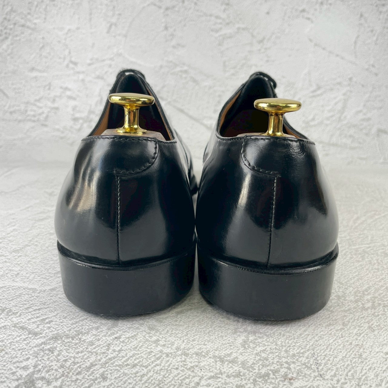 BRITISH MILITARY イギリス軍 OFFICER DRESS SHOES オフィサー ドレスシューズ ストレート 内羽根 ガラスレザー 黒 ブラック UK9 / 27.5cm相当【W3491-UK9】