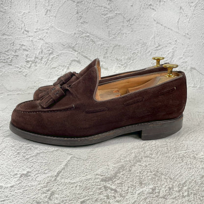 Berwick1707 バーウィック 4951 タッセルローファー スエード ダイナイトソール 濃茶 ブラウンUK6 / 25.0cm【Ｗ3500】