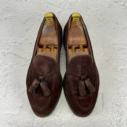 Berwick1707 バーウィック 4951 タッセルローファー スエード ダイナイトソール 濃茶 ブラウンUK6 / 25.0cm【Ｗ3500】