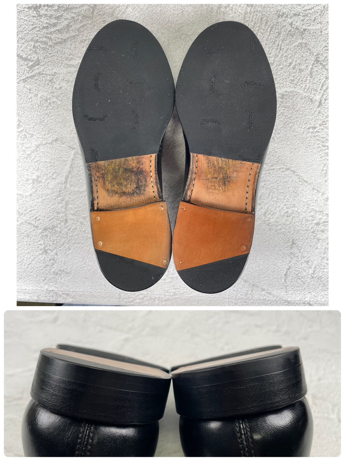 【美品】JALAN SRIWIJAYA ジャランスリワヤ 98998 GARUDA ガルーダ コインローファー ハーフサドル 黒 ブラック UK5 / 24.0cm【Ｗ3499】