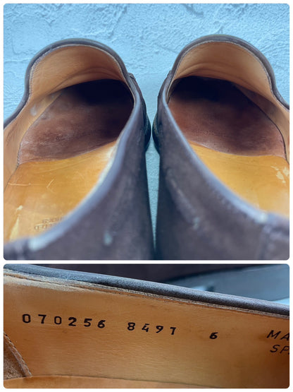 Berwick1707 バーウィック 4951 タッセルローファー スエード ダイナイトソール 濃茶 ブラウンUK6 / 25.0cm【Ｗ3500】