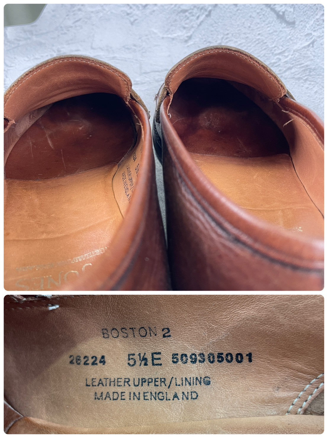 【リフト交換済み】CROCKETT&JONES クロケットアンドジョーンズ Boston2 ボストン2 ハーフサドル コインローファー シティソール 濃茶 / ブラウンUK5.5 / 24.0cm【W3498】