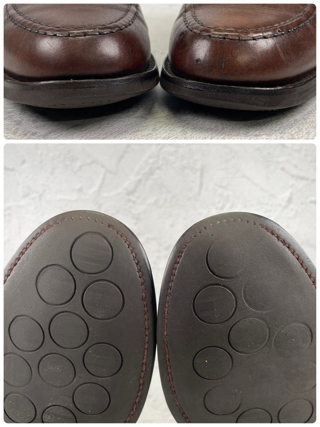 【リフト交換済み】CROCKETT&JONES クロケットアンドジョーンズ Boston2 ボストン2 ハーフサドル コインローファー シティソール 濃茶 / ブラウンUK5.5 / 24.0cm【W3498】