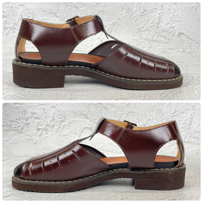 【デッドストック】CZECH ARMY チェコ軍（Svit製）GURKHA SANDALS グルカサンダル 濃茶 ダークブラウン 25.0cm【W3497】