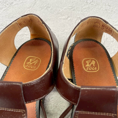 【デッドストック】CZECH ARMY チェコ軍（Svit製）GURKHA SANDALS グルカサンダル 濃茶 ダークブラウン 25.0cm【W3497】