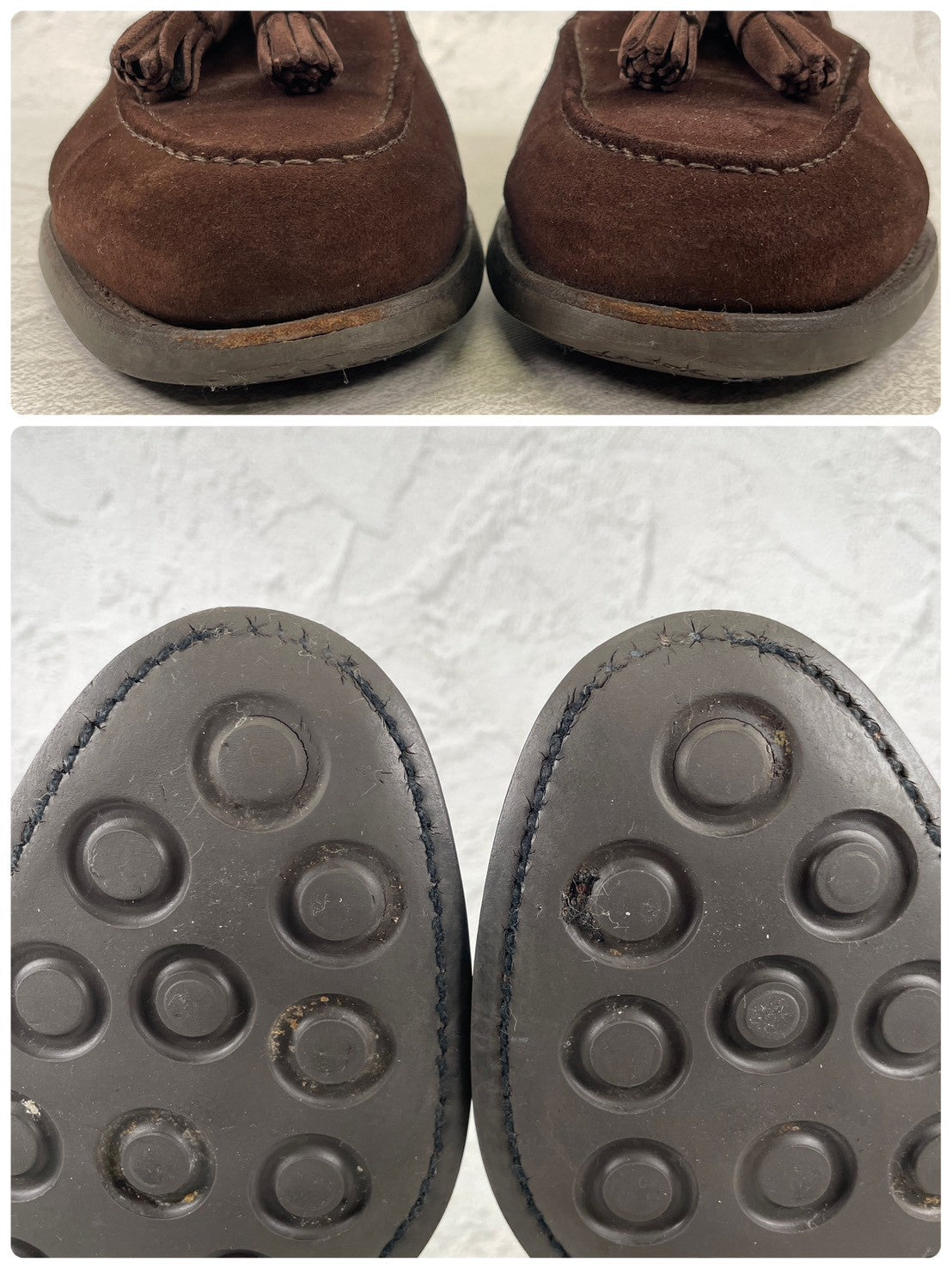 Berwick1707 バーウィック 4951 タッセルローファー スエード ダイナイトソール 濃茶 ブラウンUK6 / 25.0cm【Ｗ3500】