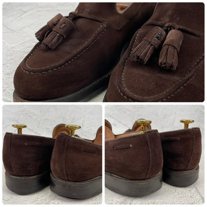 Berwick1707 バーウィック 4951 タッセルローファー スエード ダイナイトソール 濃茶 ブラウンUK6 / 25.0cm【Ｗ3500】