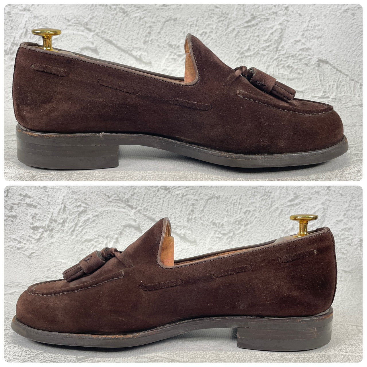 Berwick1707 バーウィック 4951 タッセルローファー スエード ダイナイトソール 濃茶 ブラウンUK6 / 25.0cm【Ｗ3500】