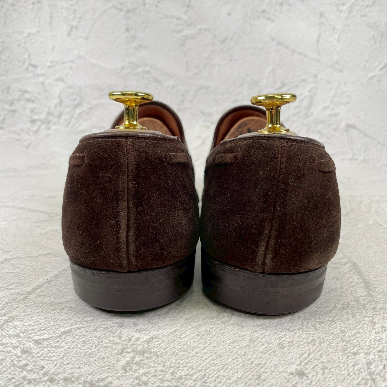 【良品】CROCKETT&JONES クロケットアンドジョーンズ Cavendish3 キャベンディッシュ3 タッセルローファー スエード シティソール 濃茶 ブラウン UK7 / 25.5cm【Ｗ3502】