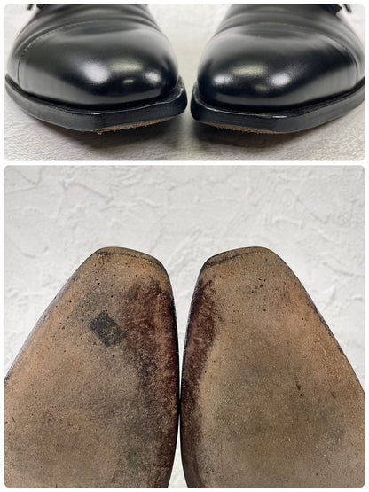 【美品・染め替え】CROCKETT&JONES クロケットアンドジョーンズ Double Monk Strap ダブルモンク ストレート ハンドグレード 黒 ブラック UK8 / 26.5cm【Ｗ3509】
