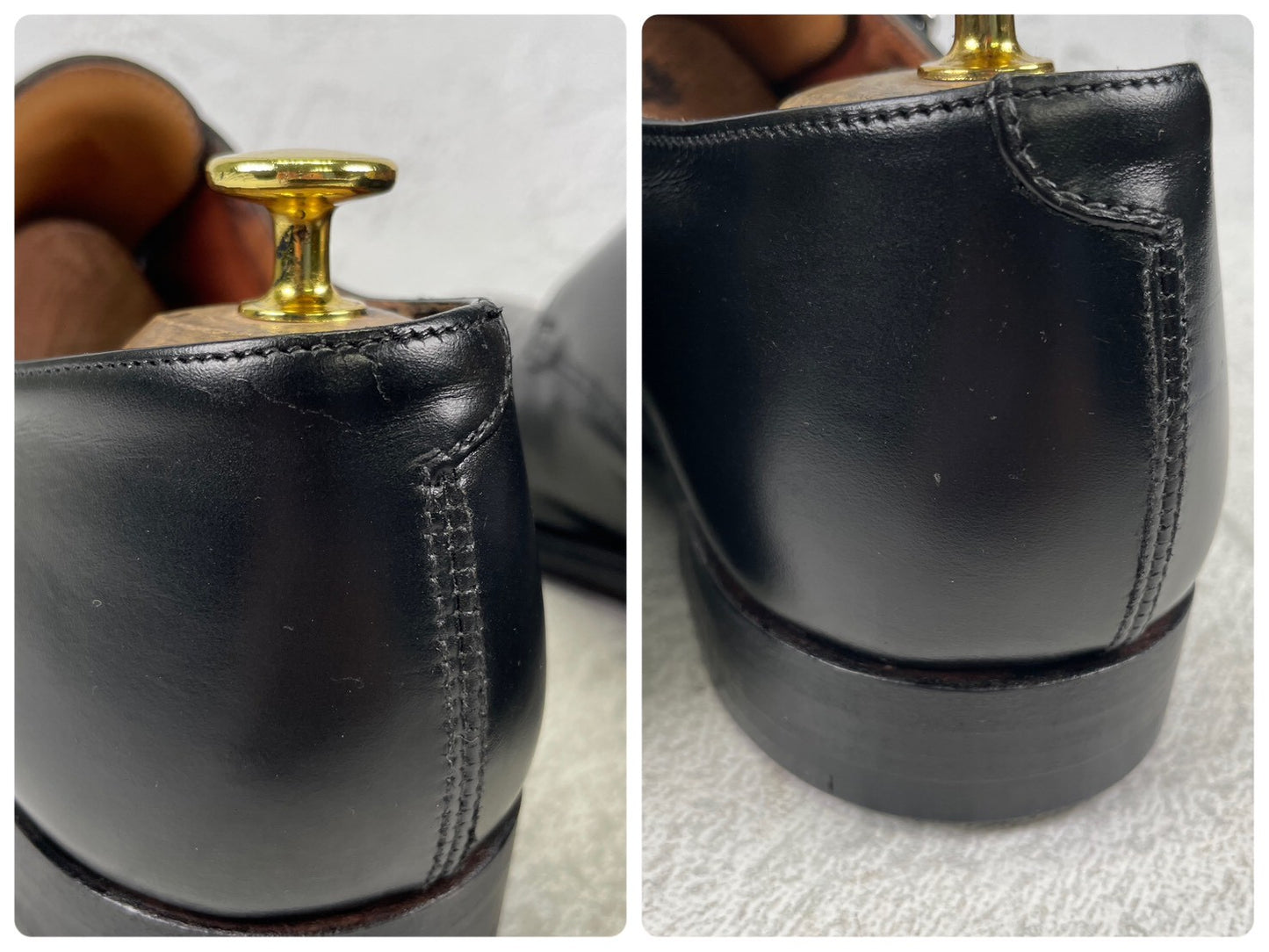 【美品・染め替え】CROCKETT&JONES クロケットアンドジョーンズ Double Monk Strap ダブルモンク ストレート ハンドグレード 黒 ブラック UK8 / 26.5cm【Ｗ3509】