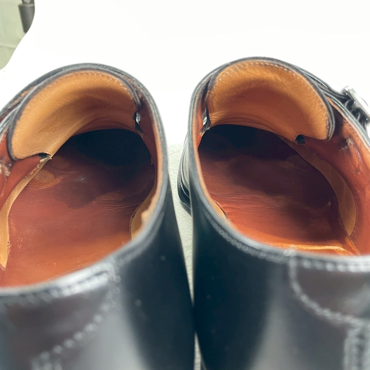 【美品・染め替え】CROCKETT&JONES クロケットアンドジョーンズ Double Monk Strap ダブルモンク ストレート ハンドグレード 黒 ブラック UK8 / 26.5cm【Ｗ3509】