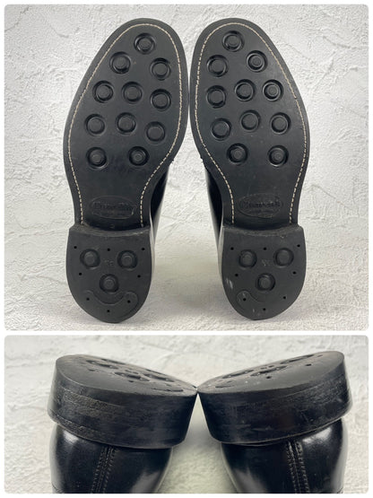 【良品】CHURCH'S チャーチ GRAFTON グラフトン 4都市 ウイング 外羽根 メダリオン ダイナイトソール 黒 ブラック UK6.5 / 25.0cm【Ｗ3507】