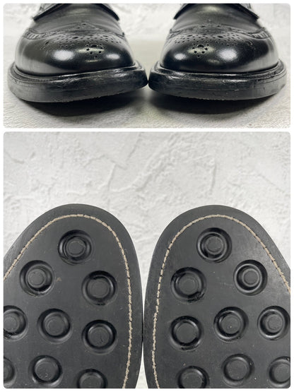 【良品】CHURCH'S チャーチ GRAFTON グラフトン 4都市 ウイング 外羽根 メダリオン ダイナイトソール 黒 ブラック UK6.5 / 25.0cm【Ｗ3507】