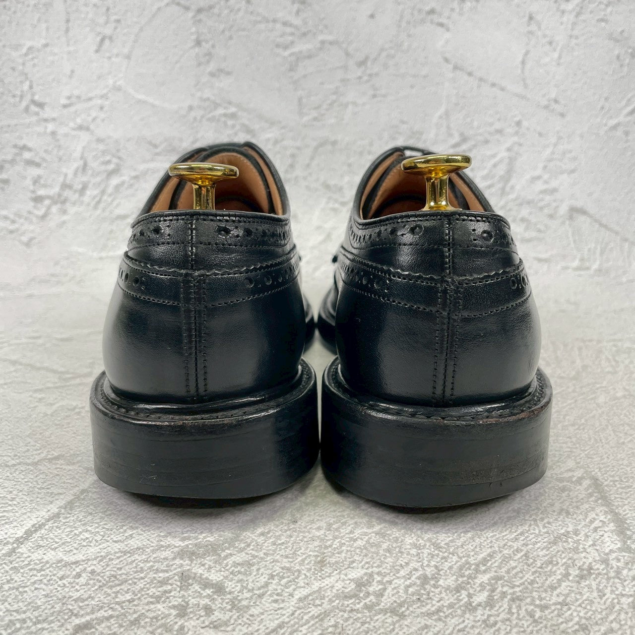 【良品】CHURCH'S チャーチ GRAFTON グラフトン 4都市 ウイング 外羽根 メダリオン ダイナイトソール 黒 ブラック UK6.5 / 25.0cm【Ｗ3507】