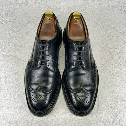 【良品】CHURCH'S チャーチ GRAFTON グラフトン 4都市 ウイング 外羽根 メダリオン ダイナイトソール 黒 ブラック UK6.5 / 25.0cm【Ｗ3507】