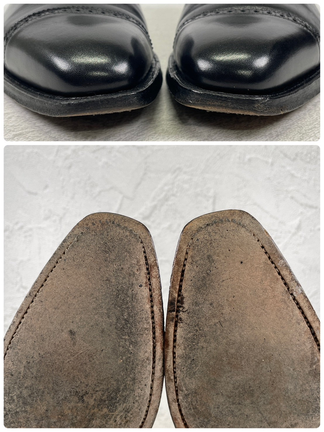 【美品】CROCKETT&JONES クロケットアンドジョーンズ WESTBOURNE ウェストボーン パンチドキャップ 内羽根 黒 ブラックUK5.5 / 24.0cm【W3505】