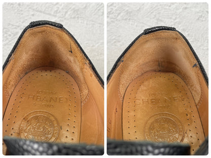 【美品】JOSEPH CHEANEY&SONS ジョセフチーニーアンドサンズ CAIRNGORM 2R ケンゴン ストレート 外羽根 グレインレザー コマンドソール 黒 ブラック UK9.5 / 28.0cm【W3511】