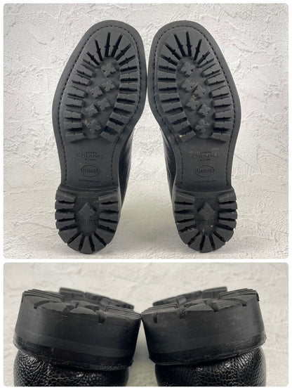 【美品】JOSEPH CHEANEY&SONS ジョセフチーニーアンドサンズ CAIRNGORM 2R ケンゴン ストレート 外羽根 グレインレザー コマンドソール 黒 ブラック UK9.5 / 28.0cm【W3511】