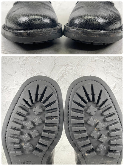 【美品】JOSEPH CHEANEY&SONS ジョセフチーニーアンドサンズ CAIRNGORM 2R ケンゴン ストレート 外羽根 グレインレザー コマンドソール 黒 ブラック UK9.5 / 28.0cm【W3511】